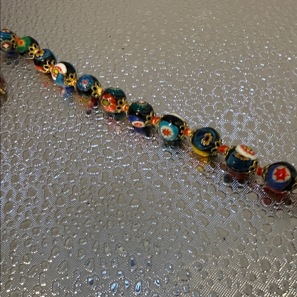 Vintage Venetian Marano Glass Colorful Beaded Necklace - Picture 7 of 13